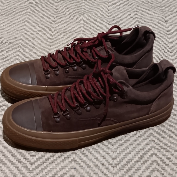 CONVERSE CTAS Descent Ox Burnt Umber 153686C Suede Leather Sneakers Mens SZ 11.5 - Picture 3 of 5